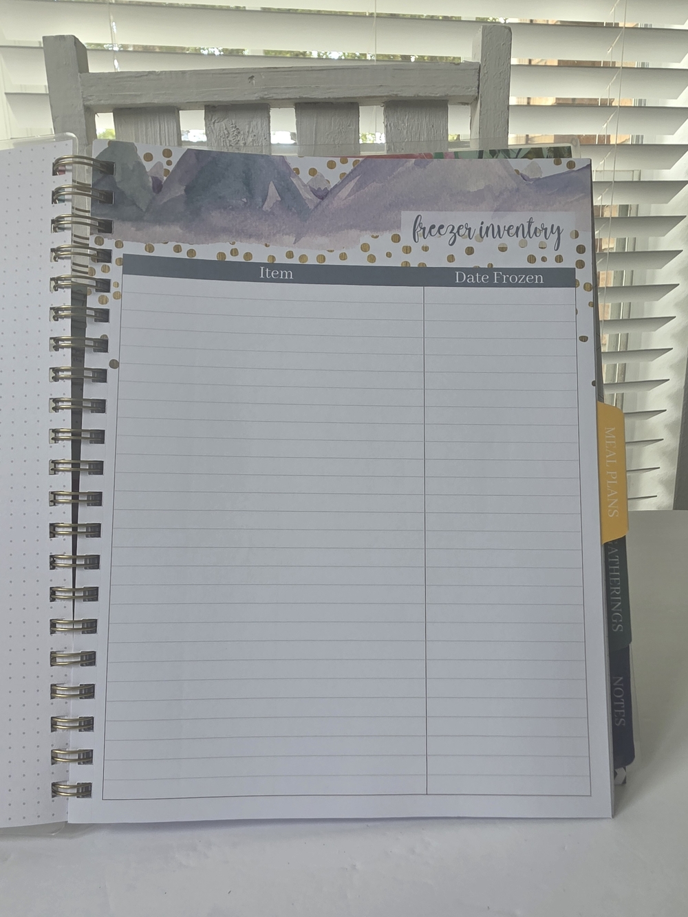 Meal Planner Notebook by Carrie Elle  - Floral Pink & Green - Picture 7 of 16